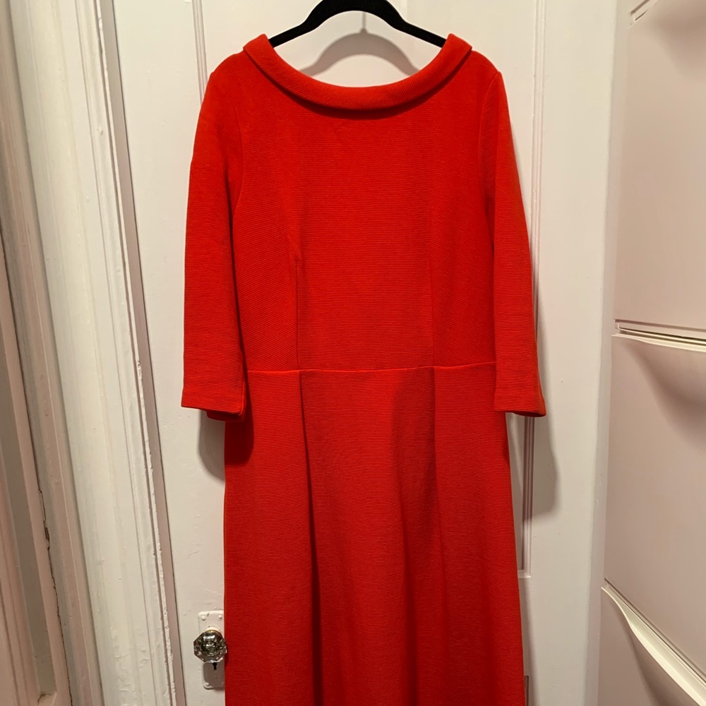 Bright orange boden dress